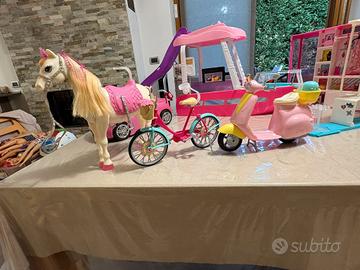 Barbie auto bici scooter  e cavallo elettronico