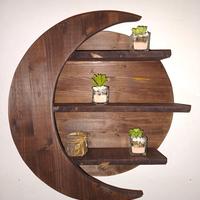 Mensola Luna in Legno Artigianale 50 cm.