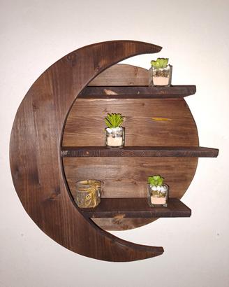 Mensola Luna in Legno Artigianale 50 cm.
