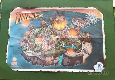 Mappa fireball island ediz  Kikcstarter Isola