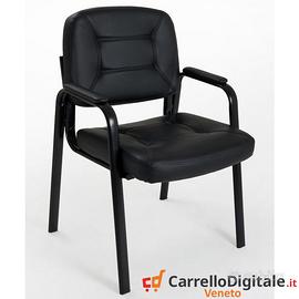 Sedie ospite ufficio studio -Imbottite in Ecopelle