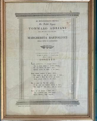 Pregiata stampa di antiquariato del 1829