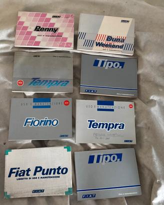 Lotto libretti uso e manutenzione fiat epoca