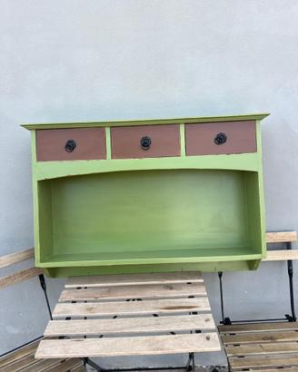 Piattaia/Mensola da muro in legno Shabby chic