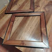 coppia cornici  antiche noce bordate nero