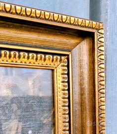 Cornice per quadri antica perfetta, con stampa.