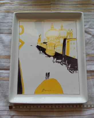 Vassoio in ceramica Remo Brindisi