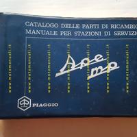 Piaggio APE mp manuale officina + cat. ricambi