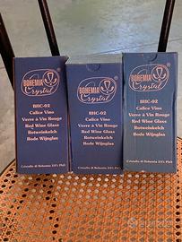 8 Calici da vino rosso in Cristallo di Bohemia