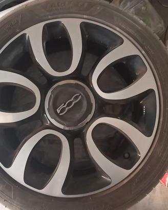4 Gomme Estive Goodyear+4 Cerchi in Lega Fiat 500L