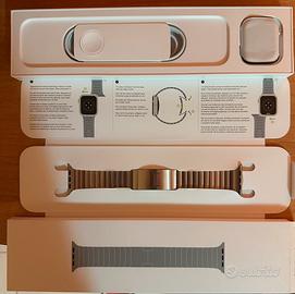 Apple watch acciaio 44 serie 6 bracciale maglie