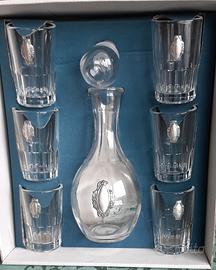 Set bottiglia da liquore con 6 bicchierini 