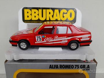 MODELLO AUTO ALFA ROMEO 75 GR 2 RED BURAGO