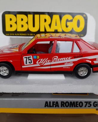 MODELLO AUTO ALFA ROMEO 75 GR 2 RED BURAGO