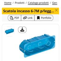 Cassetta incasso 7 moduli per pareti cartongesso