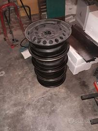 4 cerchi acciaio 15" volkswagen,skoda,audi,seat