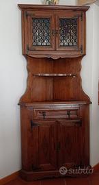 angoliera arte povera massello castagno h 215 cm