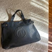 Armani jeans Borsa vernice avio