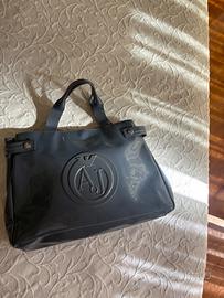 Armani jeans Borsa vernice avio