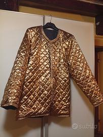 giacca donna double face oro/nero