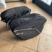 BORSE LATERALI DA MOTO B30 - 20-30 LITRI NERO BCR