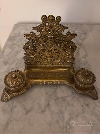 Porta carte antico in ottone