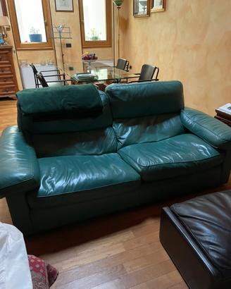 Divano Frau pelle verde