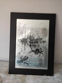 Quadro in lamina di ferro aut. Minaya