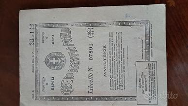 libretto di risparmio originale anni trenta, veram