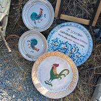 4 grandi piatti ceramica Siciliana 