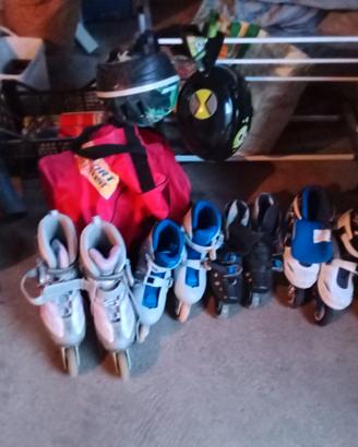 Caschi e pattini a rotelle