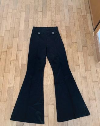 pantalone a campana blu scuro