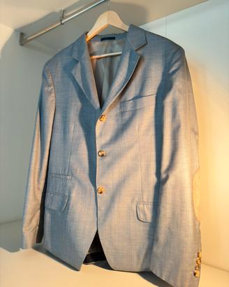 Brunello Cucinelli blazer cashmere/seta con toppe