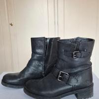 Stivali Donna n.38 biker pelle neri