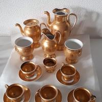 Servizio thé in polvere d'oro e ceramica