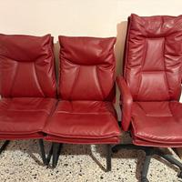 poltrona da scrivania rossa