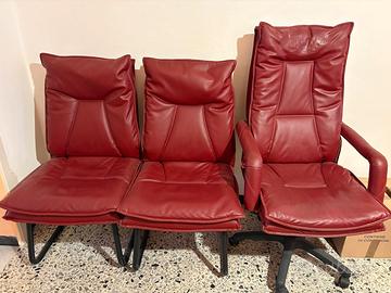 poltrona da scrivania rossa