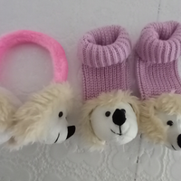 Set calze antiscivolo cuffie paraorecchie peluche