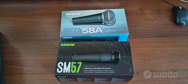 Microfoni Shure SM57 + 58A BETA leggere bene!