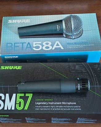 Microfoni Shure SM57 + 58A BETA leggere bene!