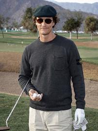 Maglione vintage stone island verde scuro