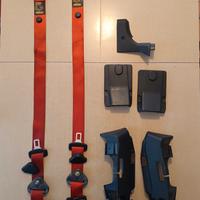 Coppia cinture di sicurezza anteriori rosse FIAT