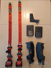 Coppia cinture di sicurezza anteriori rosse FIAT