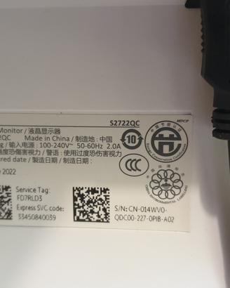 Monitor Dell S2722QS