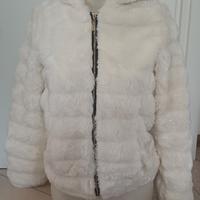 Giacca eco-pelliccia bianca Follia  taglia s