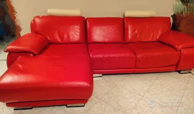 DIVANO IN PELLE CON PENISOLA - gratis!!🎁