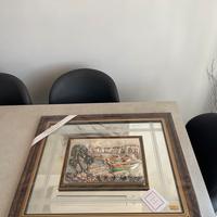 Quadro in rilievo su specchio con paesaggio