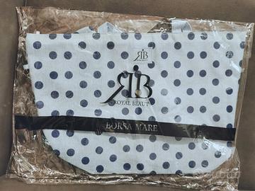 BORSA MARE / SPIAGGIA a pois - AZZURRO 7 BLU
