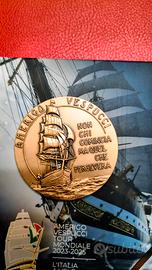 Medaglia in bronzo,66gr,diametro 50mm Vespucci