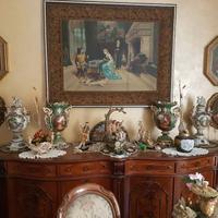 Maestro Antonio Borsari Arazzo/oleografia su tela